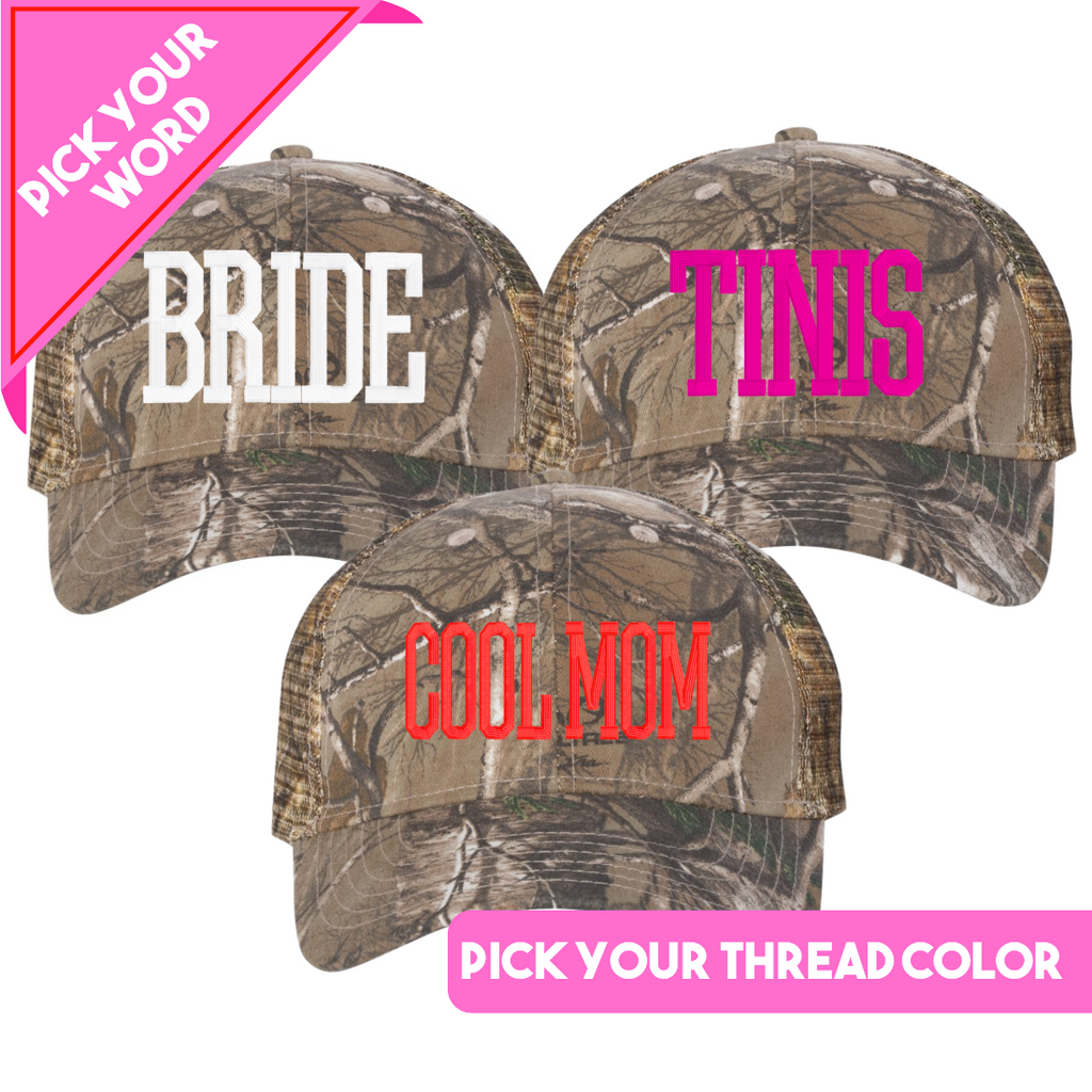 Camo 3D Embroidery Trucker Hat