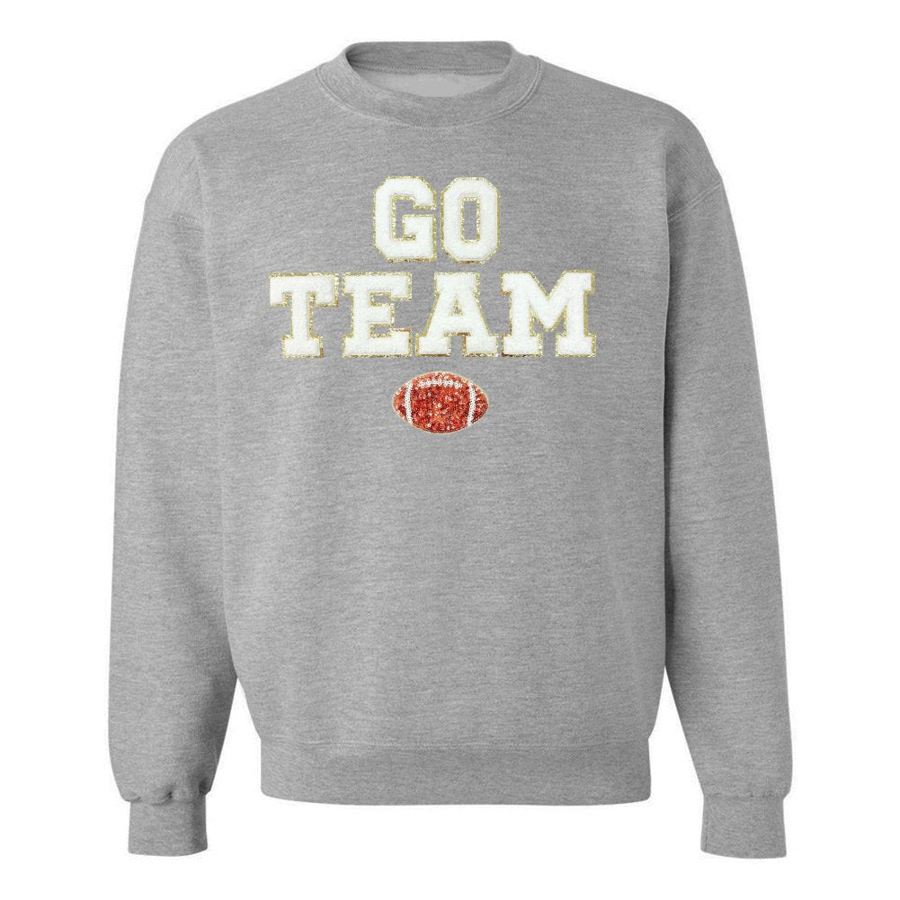 Team Colors 'Go Team' Gameday Glam Football Letter Patch Sweatshirt