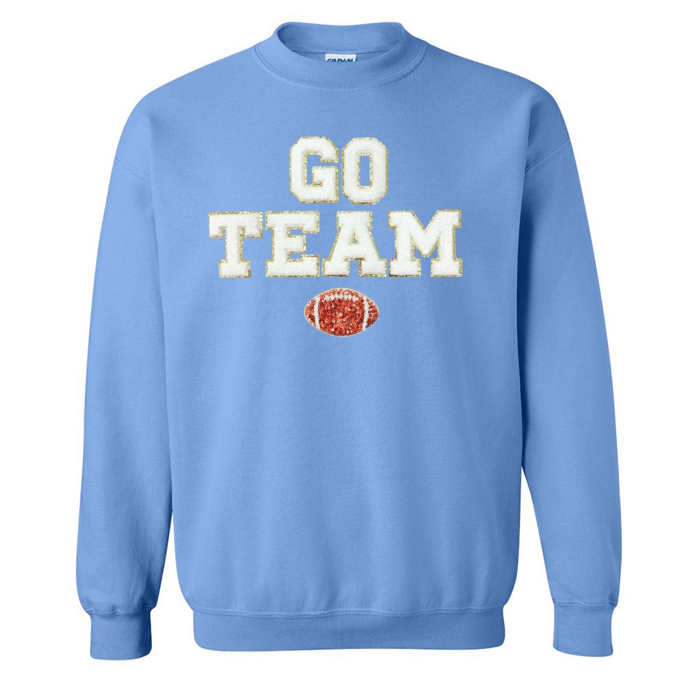 Team Colors 'Go Team' Gameday Glam Football Letter Patch Sweatshirt