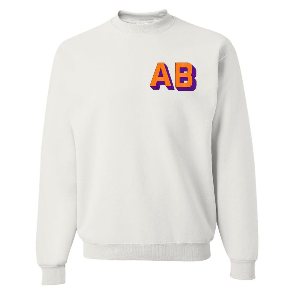 Personalized Shadow Block Initials 'Team Color' Sweatshirt