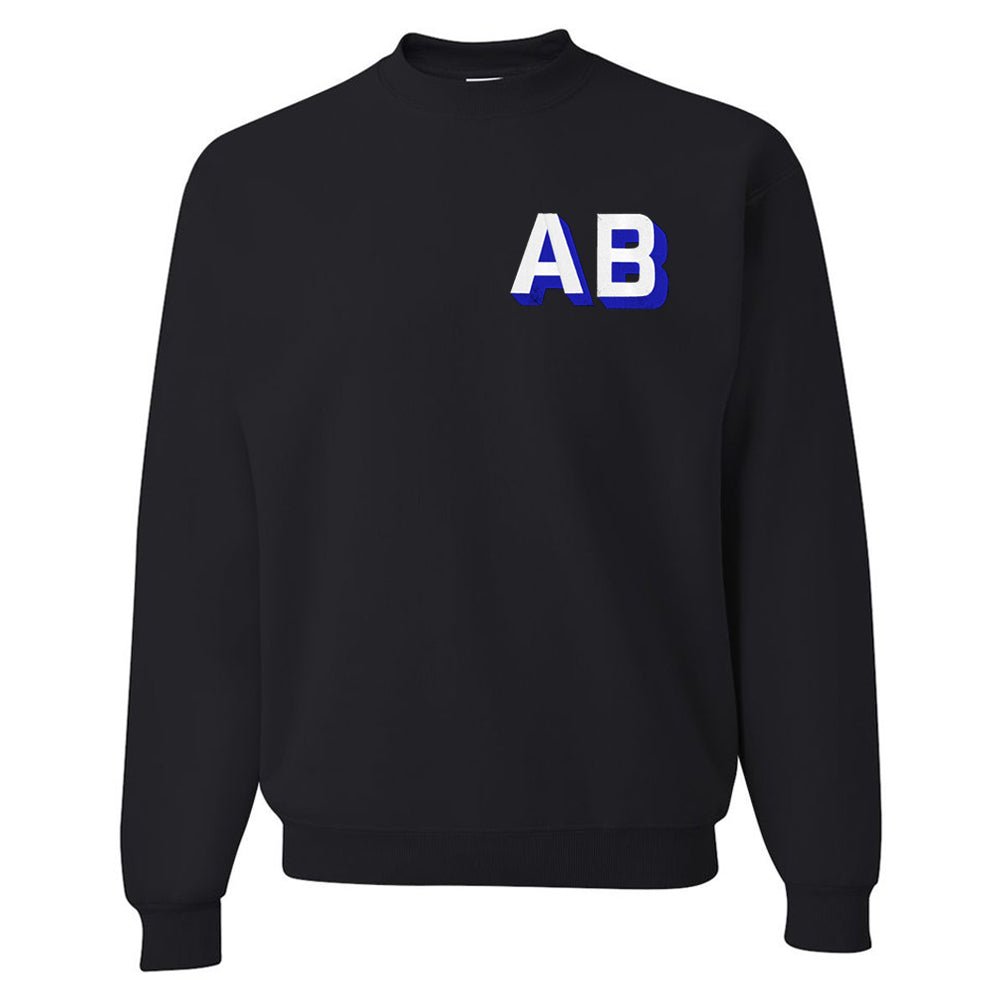 Personalized Shadow Block Initials 'Team Color' Sweatshirt
