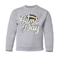 Kids Football 'Game Day' Letter Patch Crewneck Sweatshirt