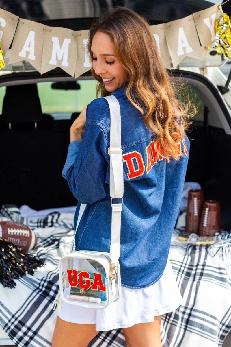 Make It Yours™ Letter Patch Oversized Denim Long Sleeve
