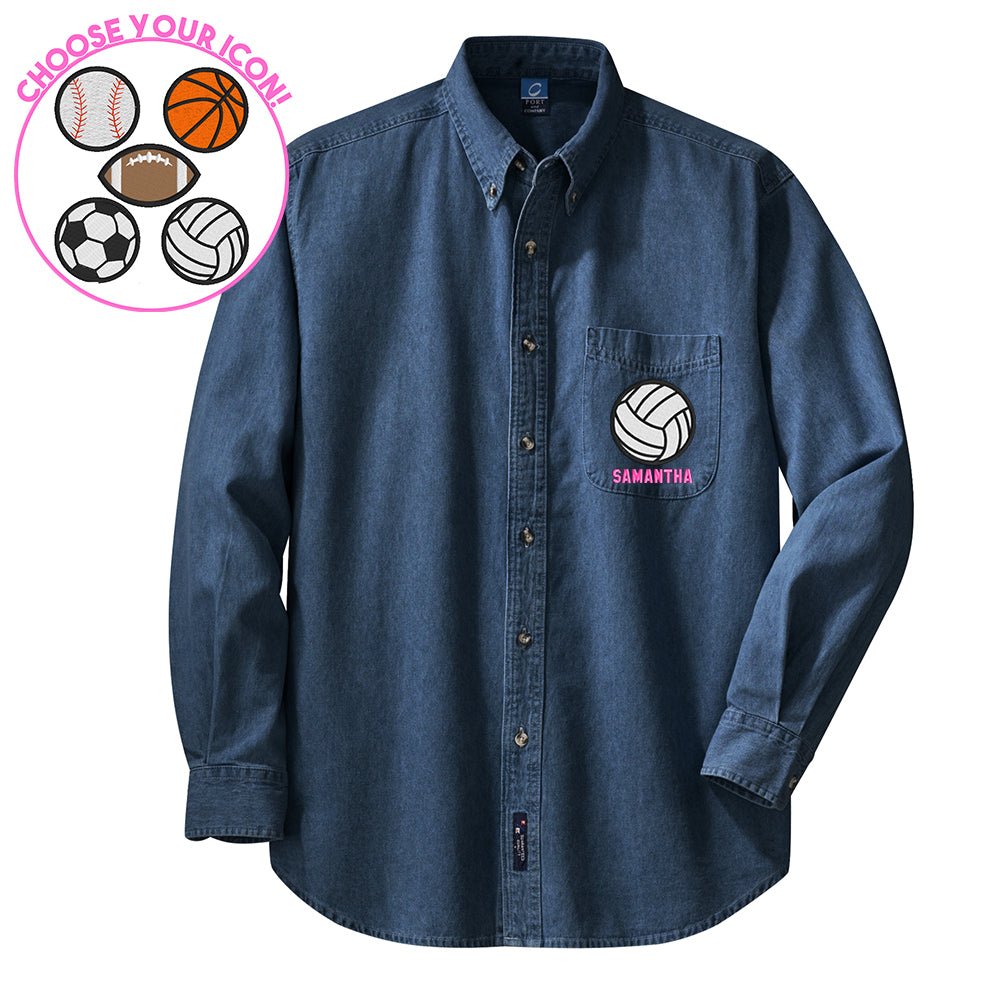 Make It Yours™ Sports Icon Oversized Denim Shirt