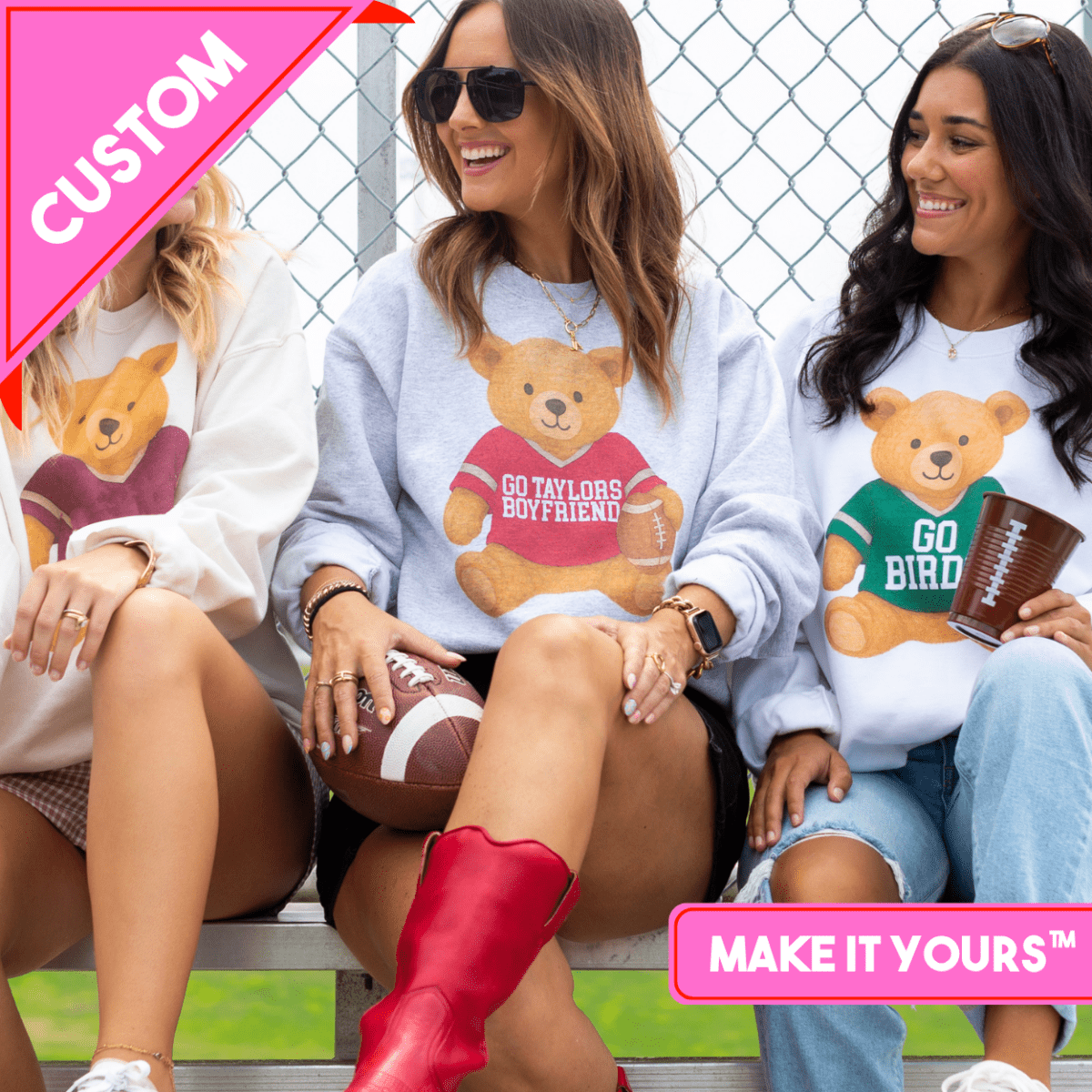 Make It Yours™ ‘Touchdown Teddy’ Crewneck Sweatshirt