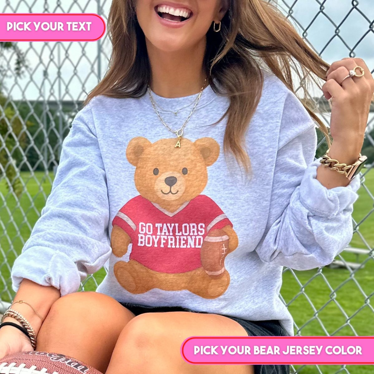 Make It Yours™ ‘Touchdown Teddy’ Crewneck Sweatshirt