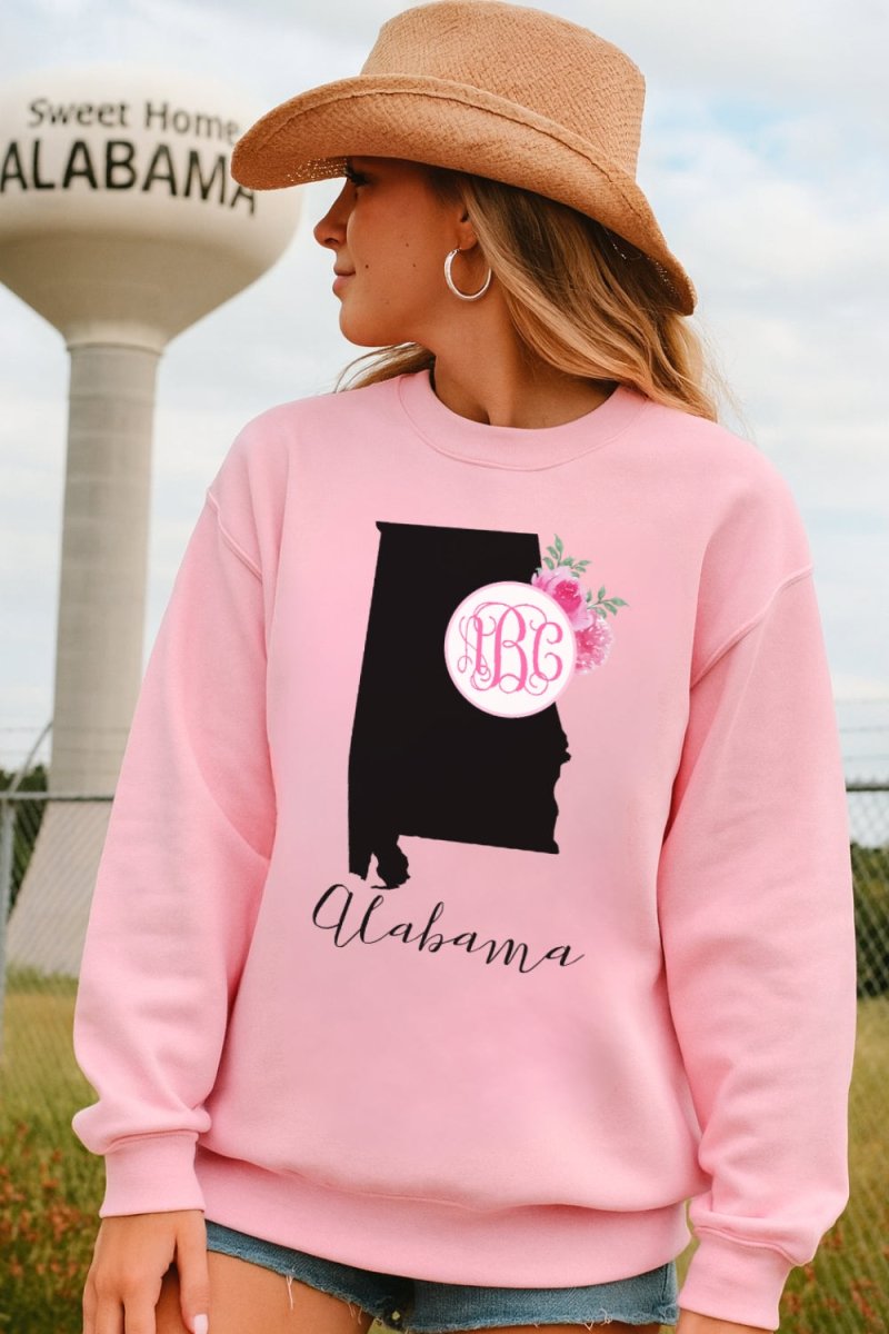 Monogrammed 'Alabama State Pride' Crewneck Sweatshirt
