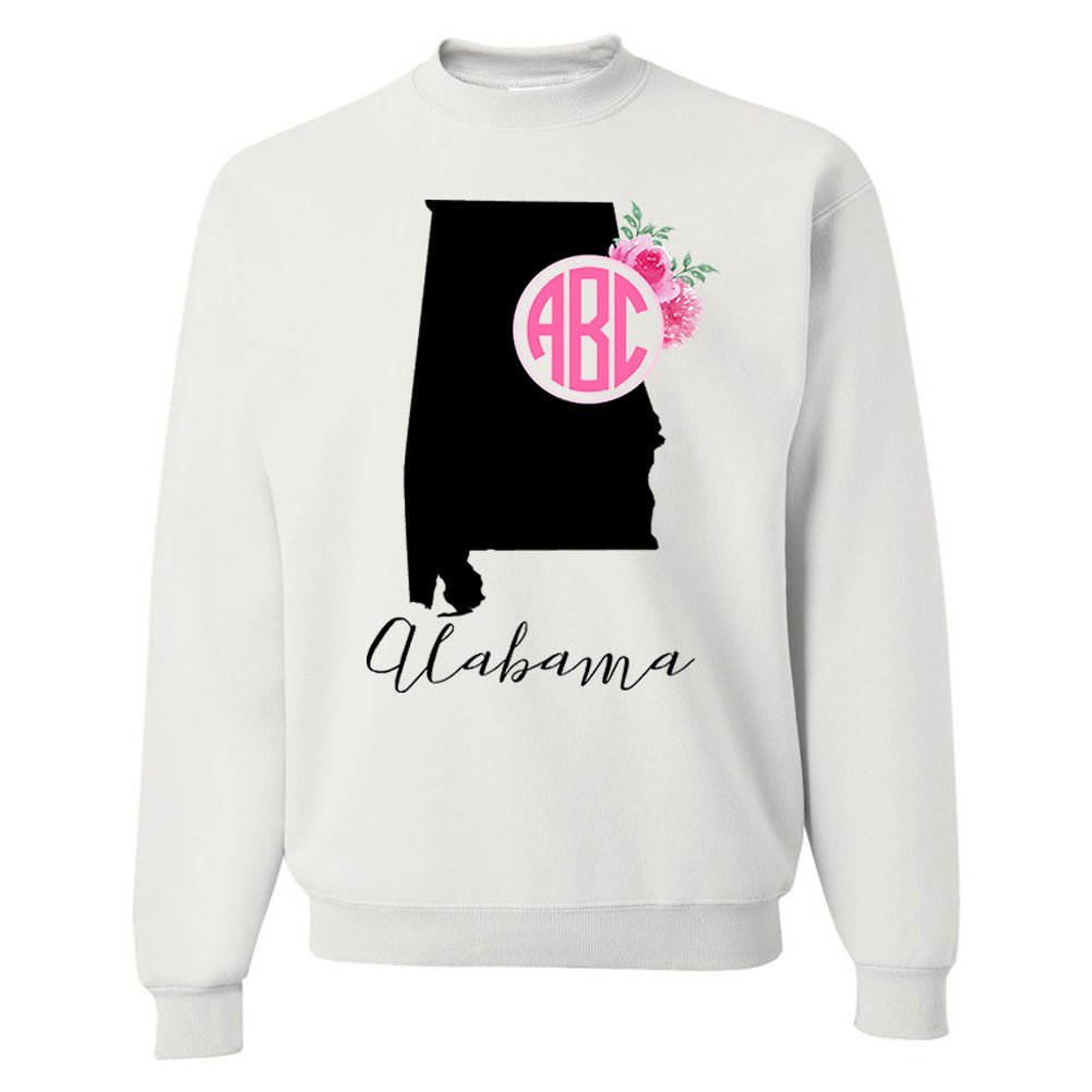 Monogrammed 'Alabama State Pride' Crewneck Sweatshirt