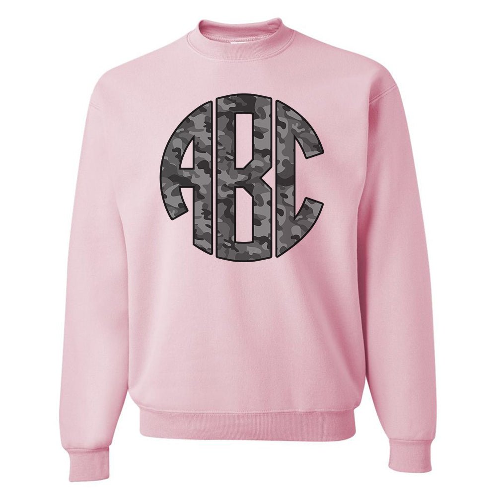 Monogrammed 'Camo' Big Print Crewneck Sweatshirt