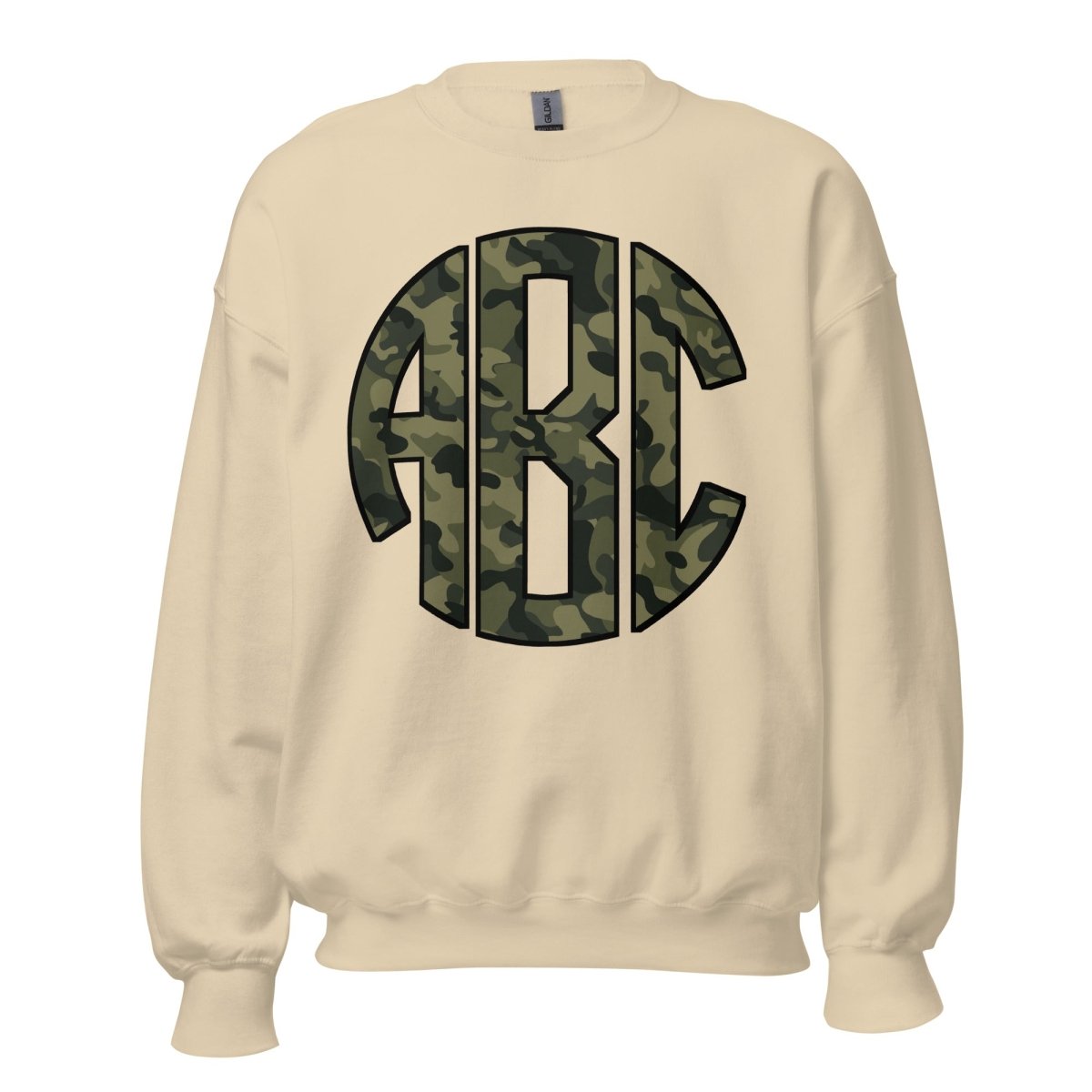 Monogrammed 'Camo' Big Print Crewneck Sweatshirt