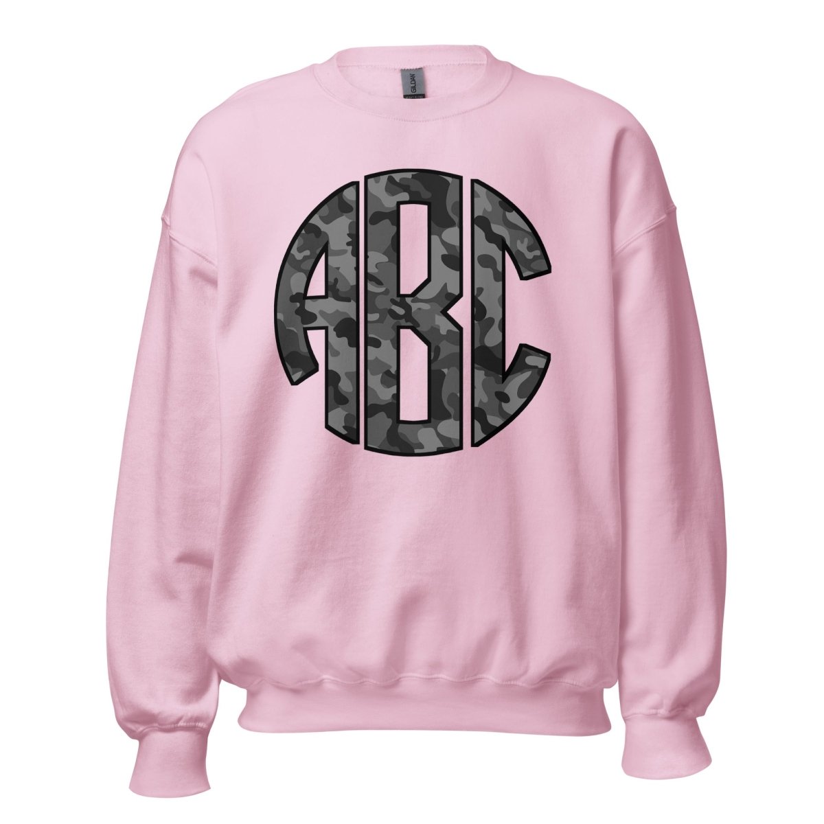 Monogrammed 'Camo' Big Print Crewneck Sweatshirt