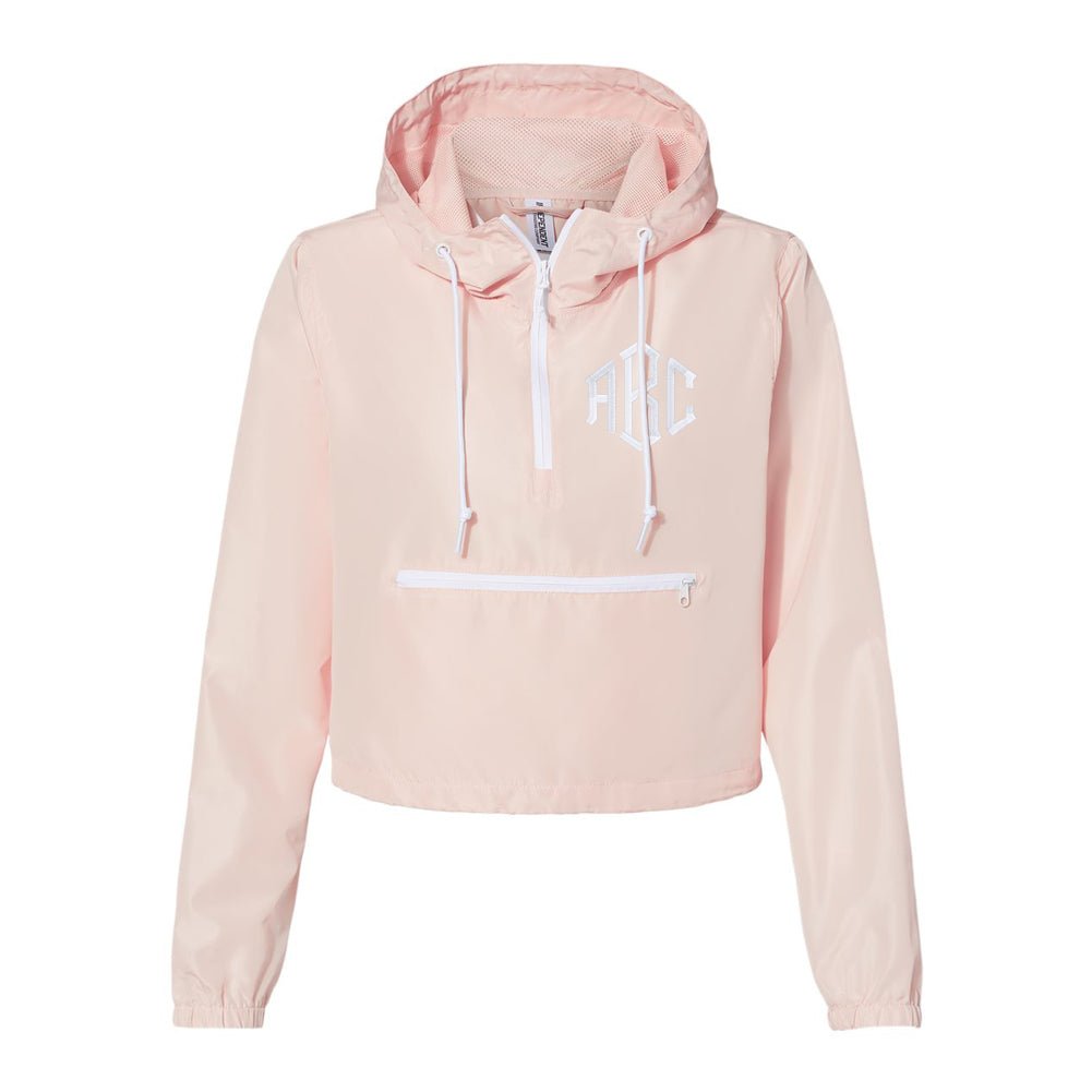 Monogrammed Cropped Windbreaker
