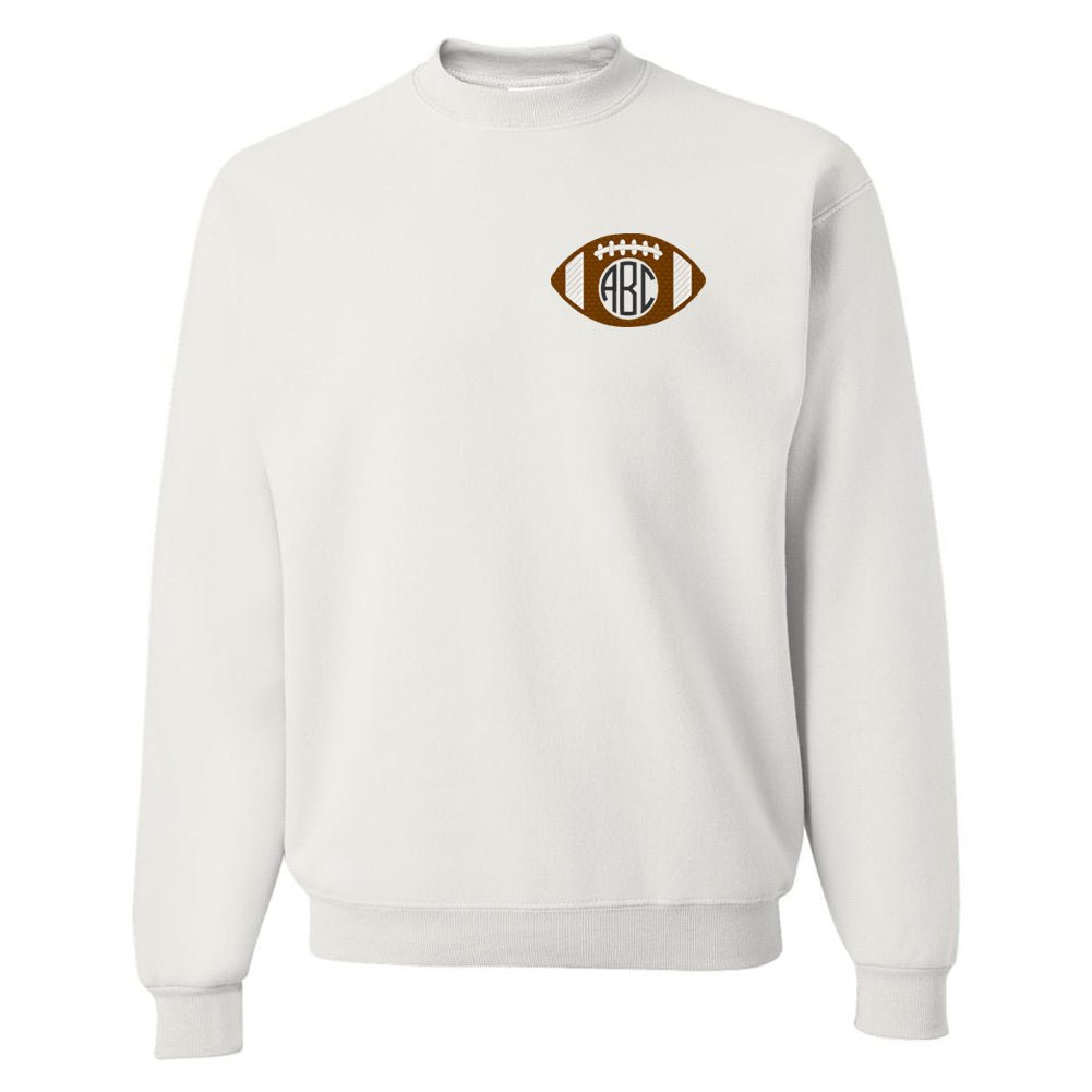 Monogrammed Football Crewneck Sweatshirt