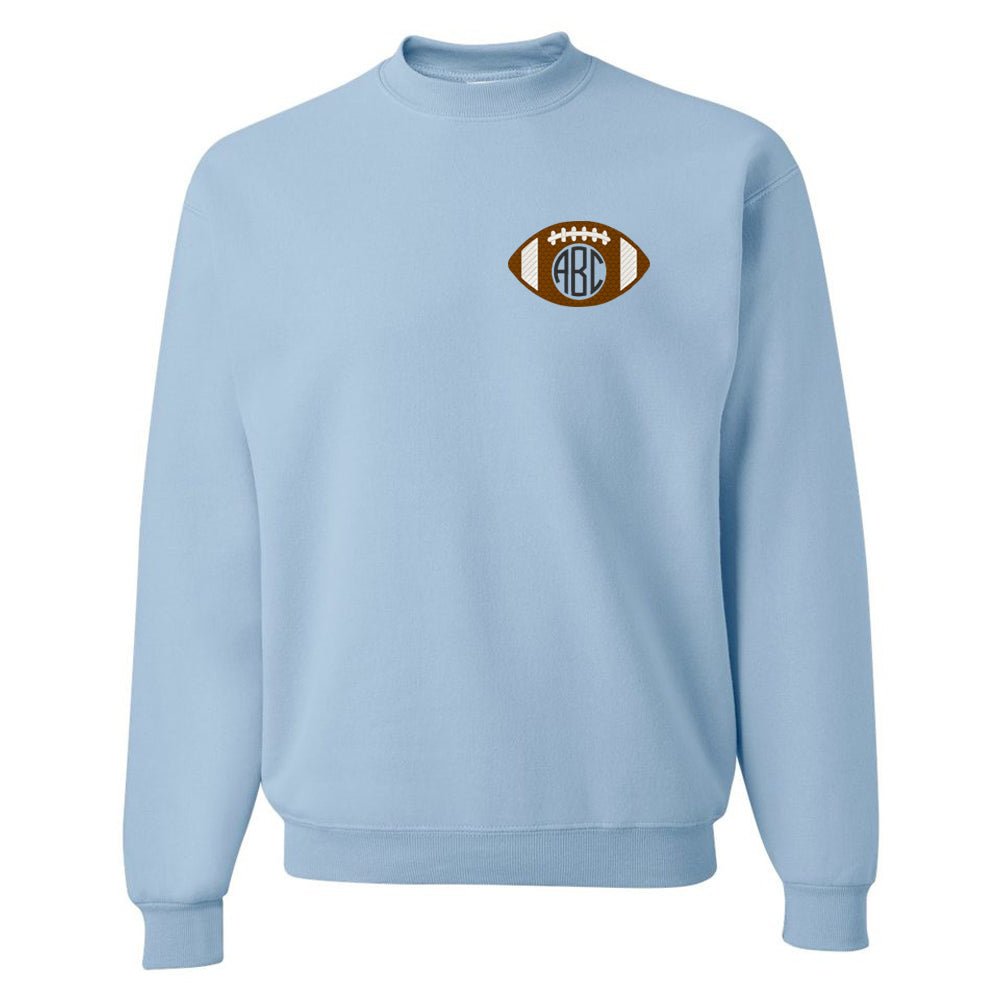 Monogrammed Football Crewneck Sweatshirt