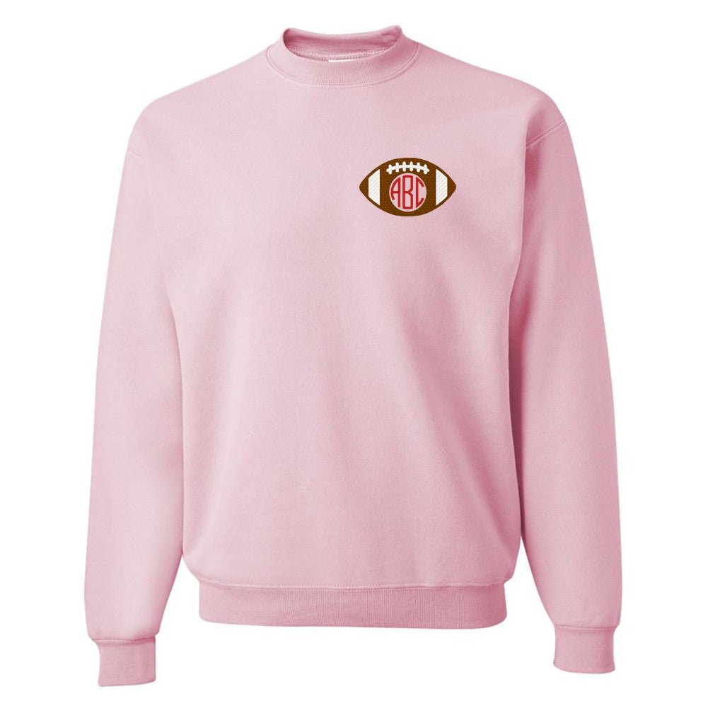 Monogrammed Football Crewneck Sweatshirt