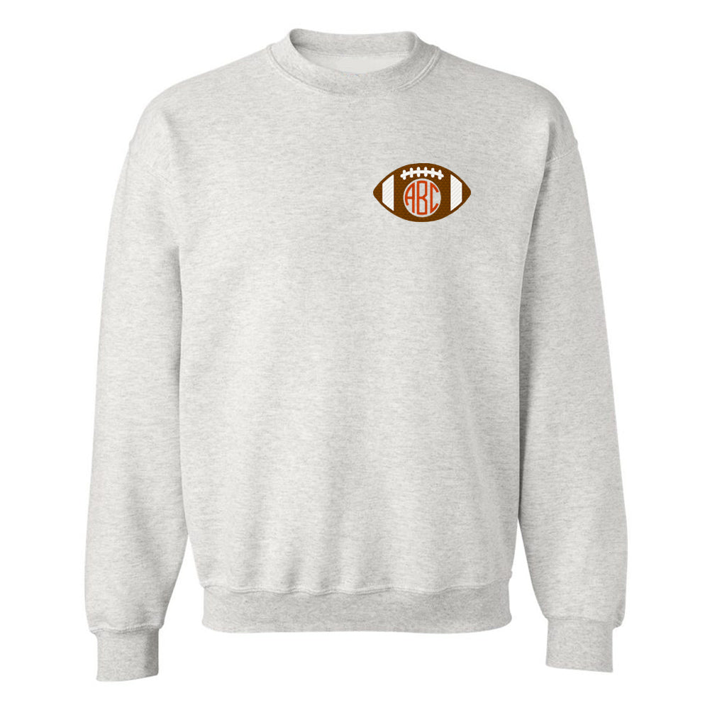 Monogrammed Football Crewneck Sweatshirt