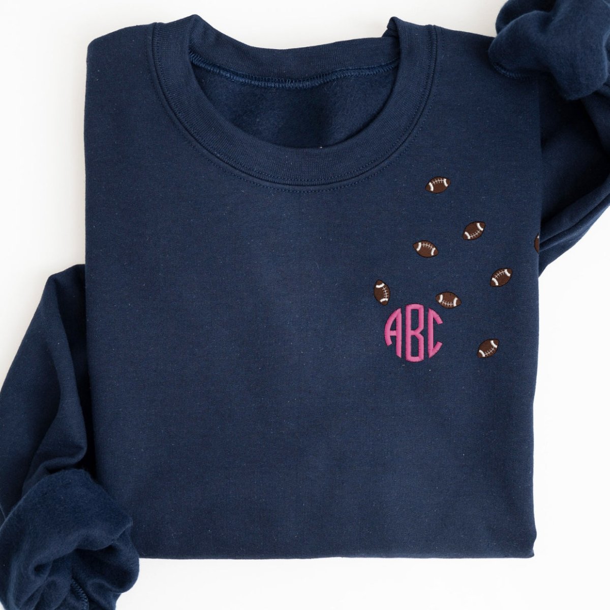 Monogrammed 'Football Fever' Team Crewneck Sweatshirt