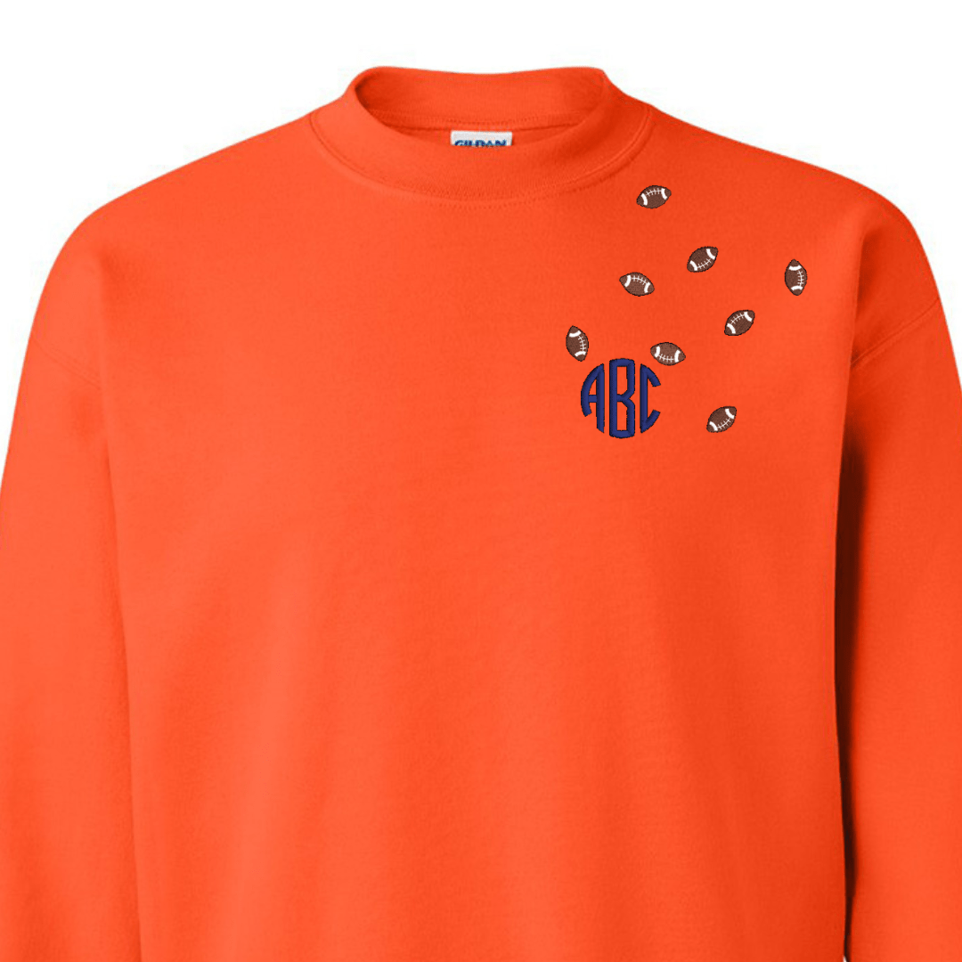 Monogrammed 'Football Fever' Team Crewneck Sweatshirt