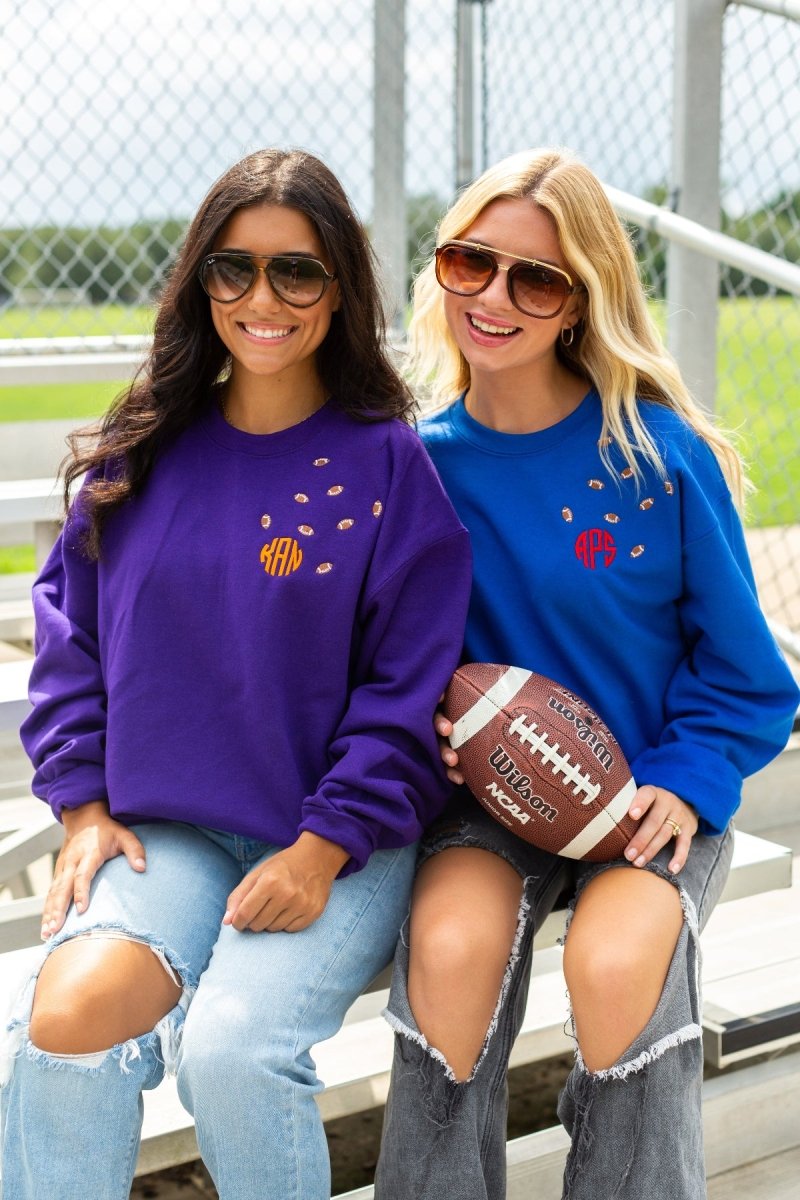 Monogrammed 'Football Fever' Team Crewneck Sweatshirt