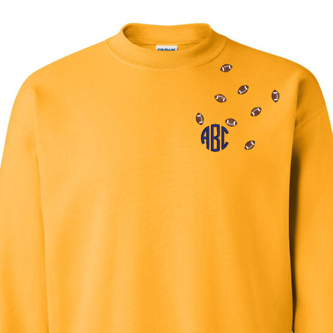 Monogrammed 'Football Fever' Team Crewneck Sweatshirt