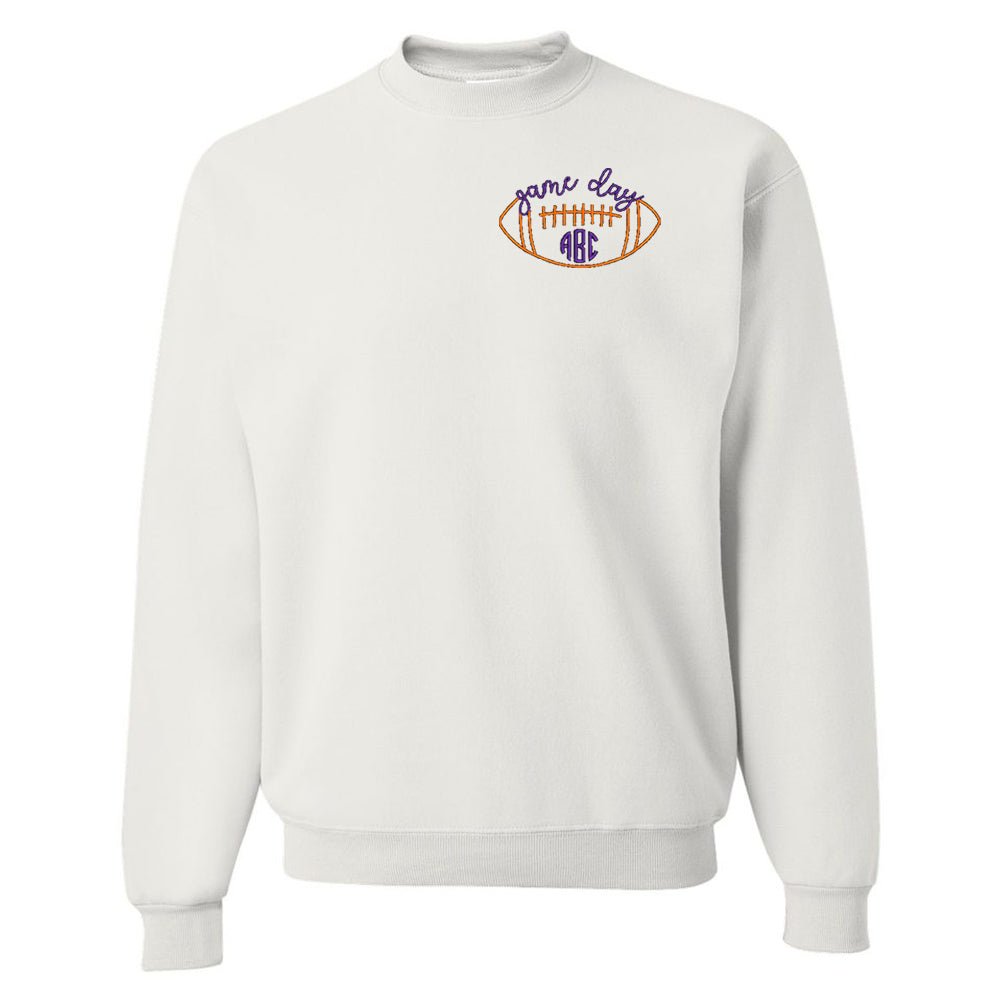 Monogrammed Football Game Day Crewneck Sweatshirt