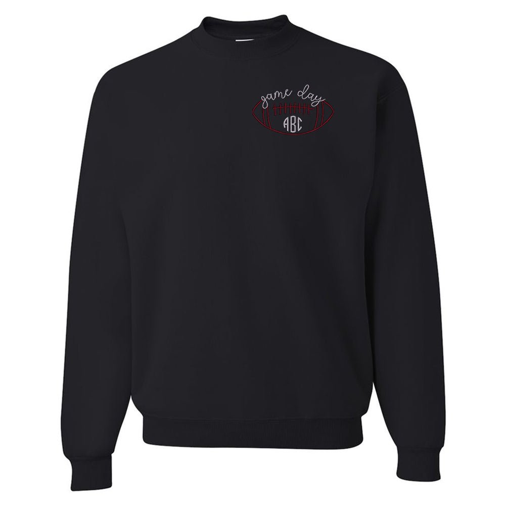 Monogrammed Football Game Day Crewneck Sweatshirt