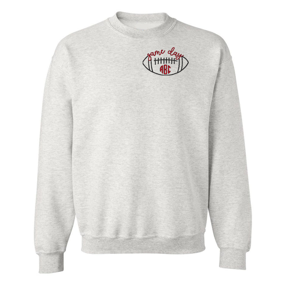 Monogrammed Football Game Day Crewneck Sweatshirt