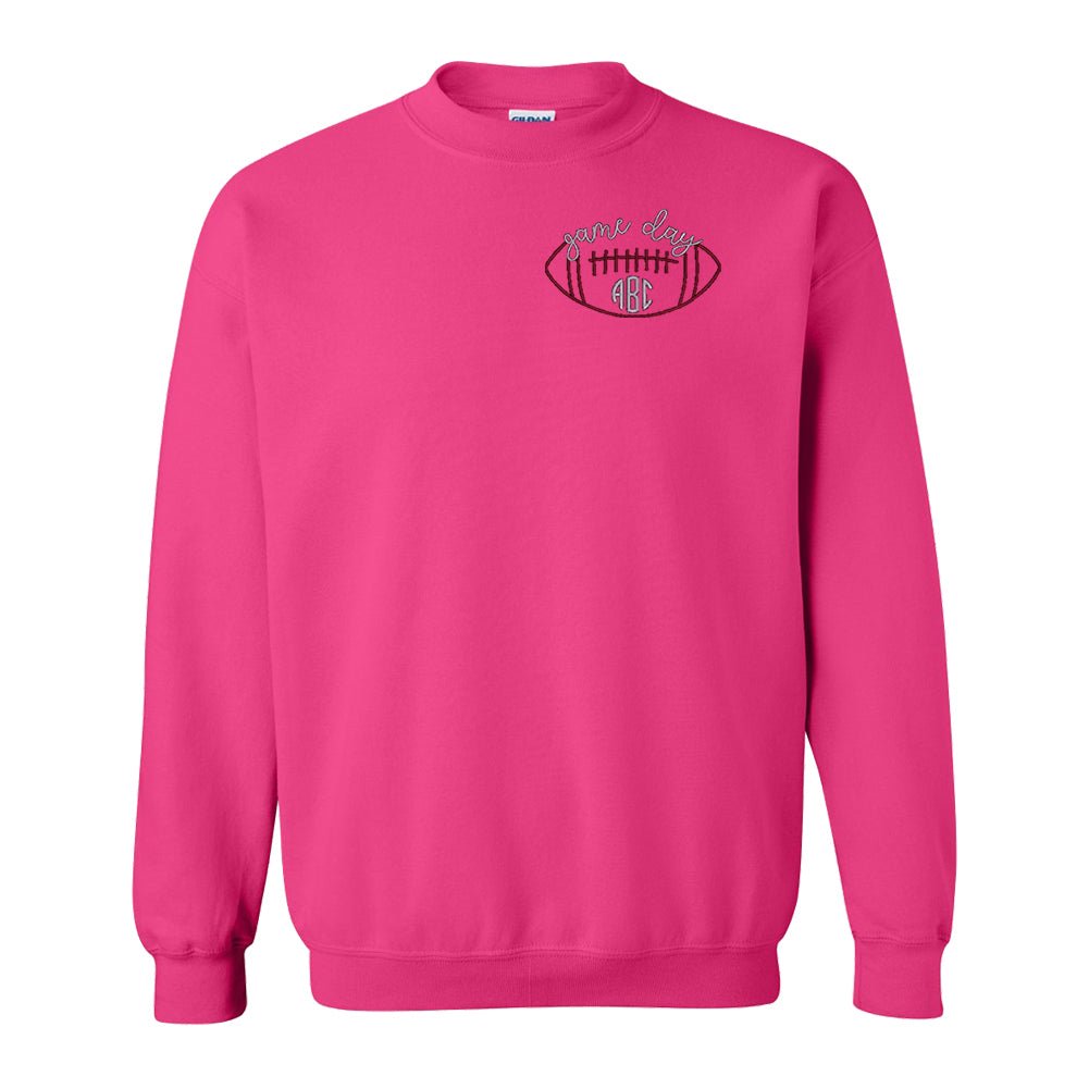 Monogrammed Football Game Day Crewneck Sweatshirt