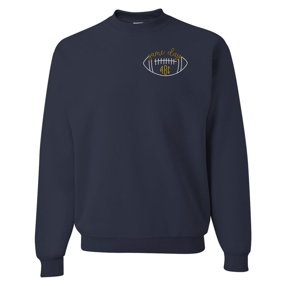 Monogrammed Football Game Day Crewneck Sweatshirt