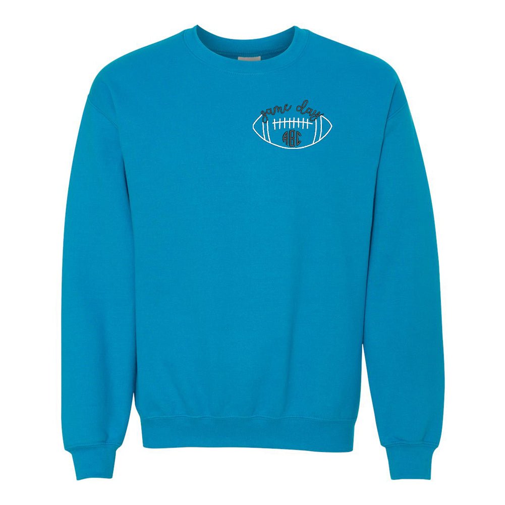 Monogrammed Football Game Day Crewneck Sweatshirt