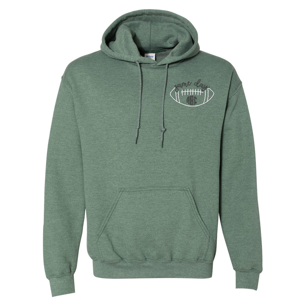 Monogrammed Football Game Day Hoodie