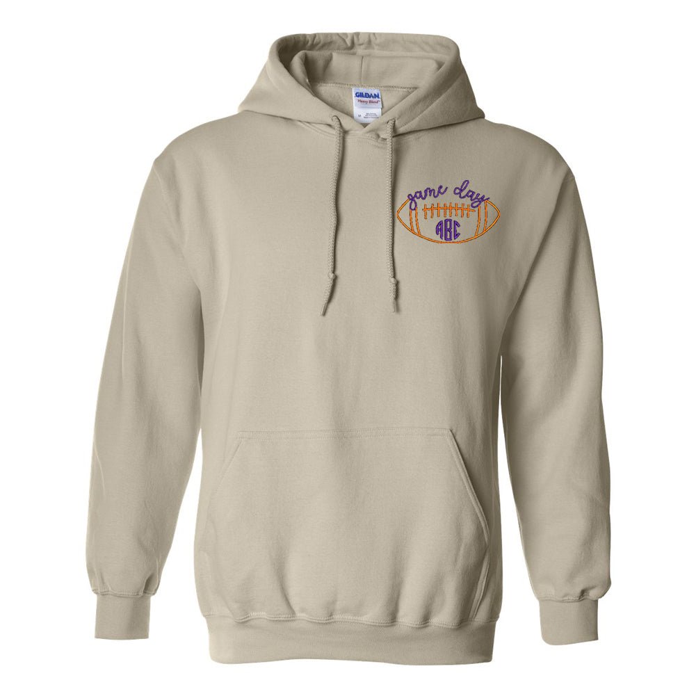 Monogrammed Football Game Day Hoodie