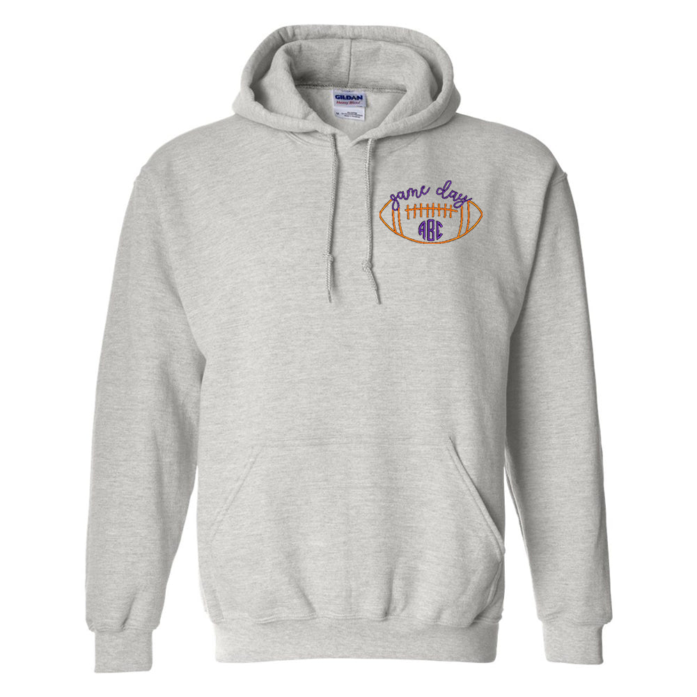 Monogrammed Football Game Day Hoodie