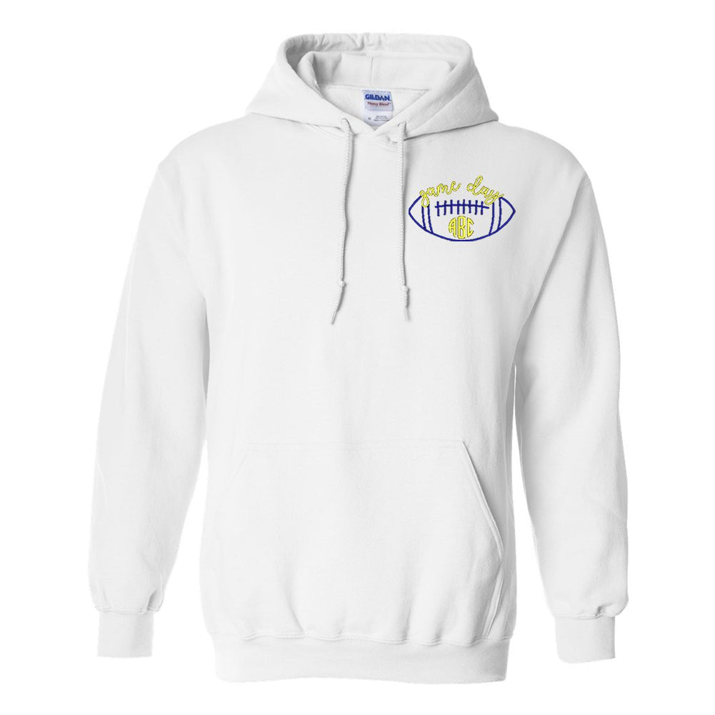 Monogrammed Football Game Day Hoodie