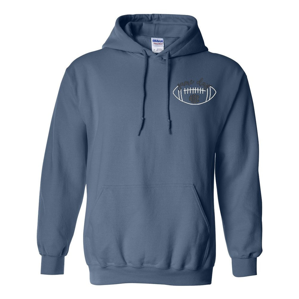 Monogrammed Football Game Day Hoodie