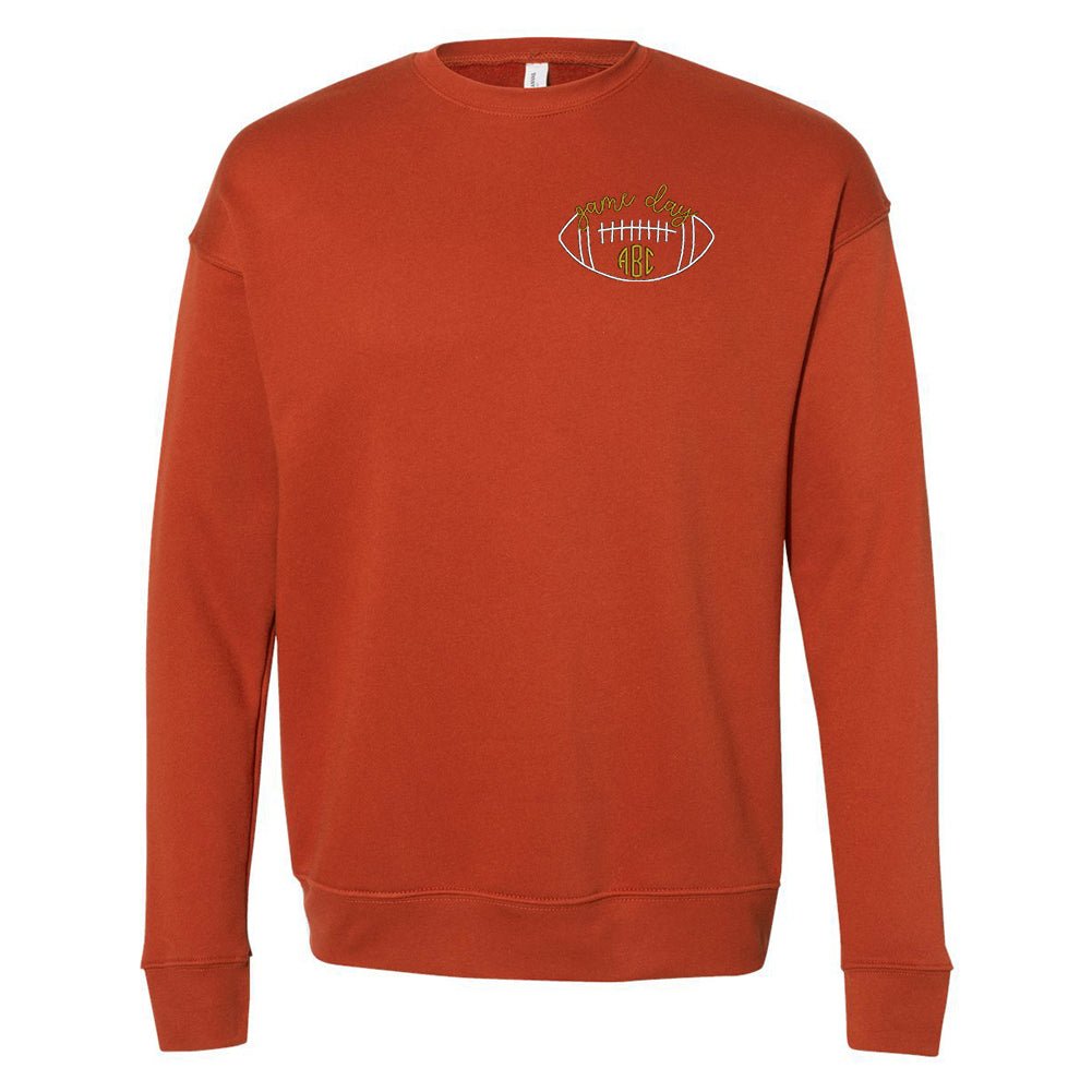 Monogrammed Football Game Day Premium Crewneck Sweatshirt