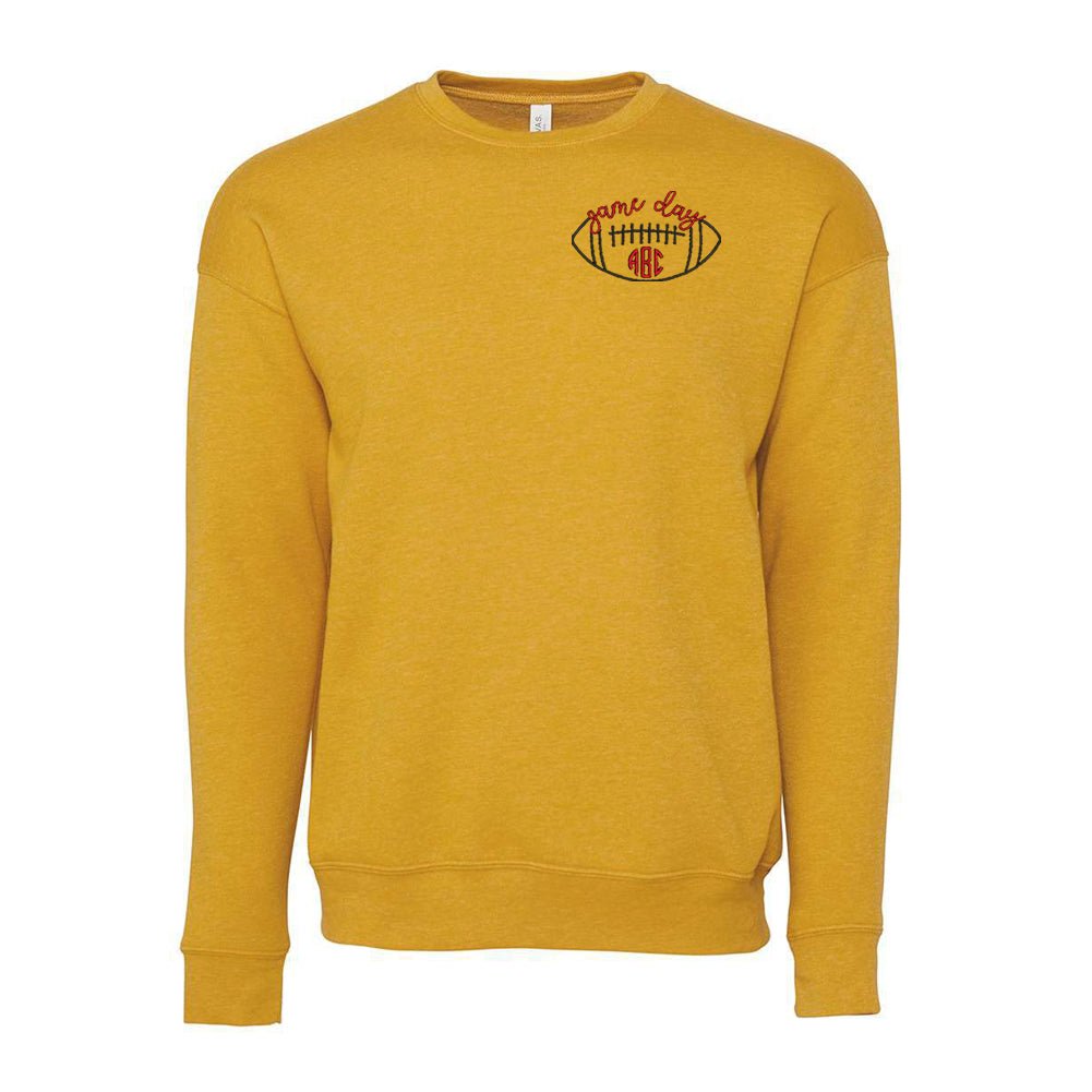 Monogrammed Football Game Day Premium Crewneck Sweatshirt