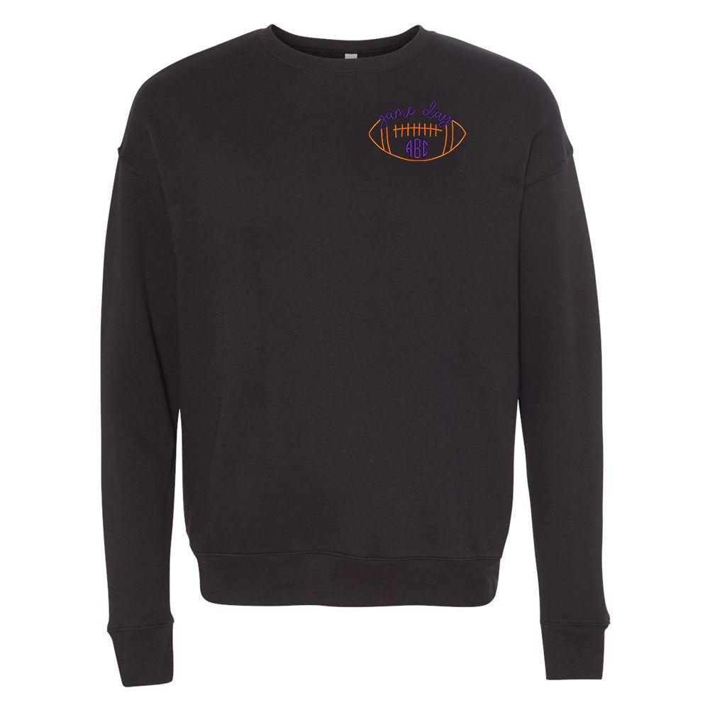 Monogrammed Football Game Day Premium Crewneck Sweatshirt