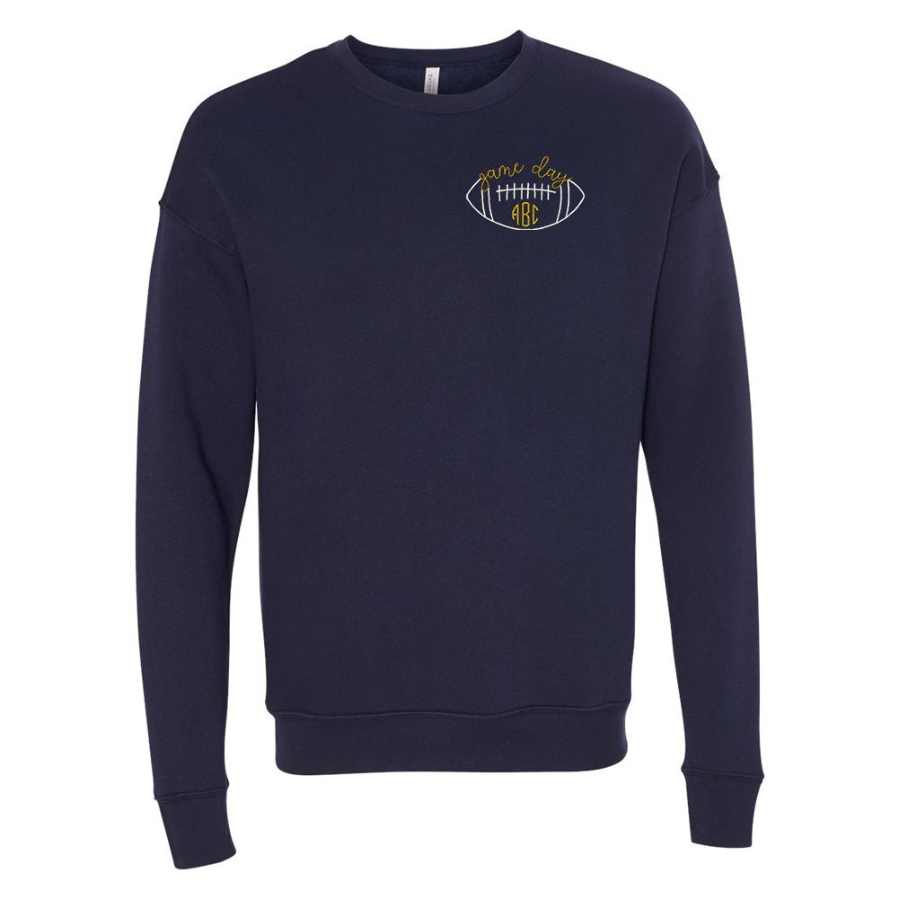 Monogrammed Football Game Day Premium Crewneck Sweatshirt