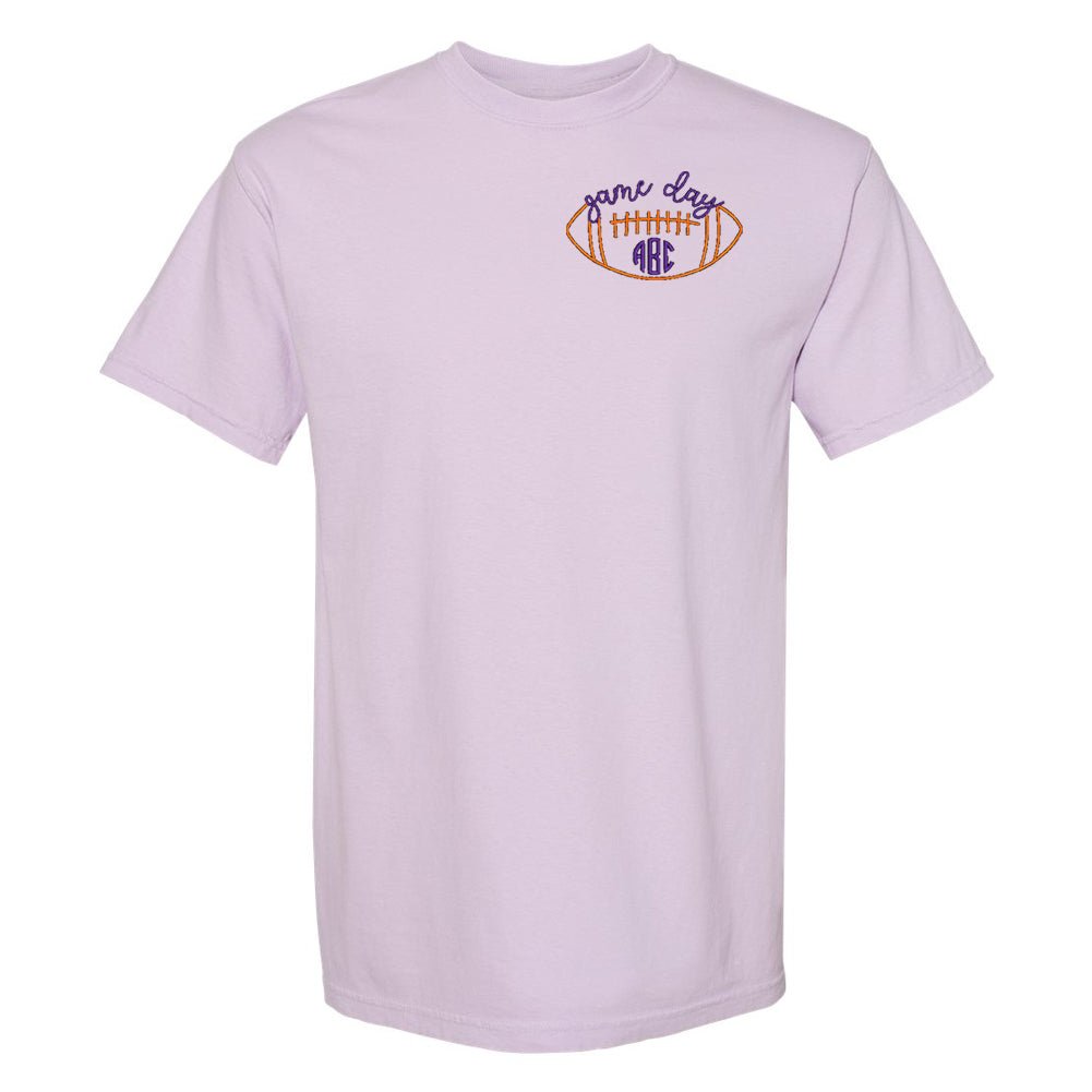 Monogrammed Football Game Day T-Shirt