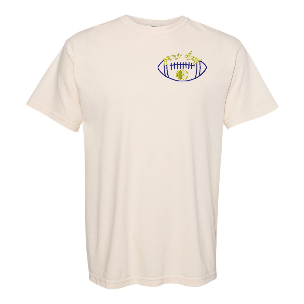 Monogrammed Football Game Day T-Shirt