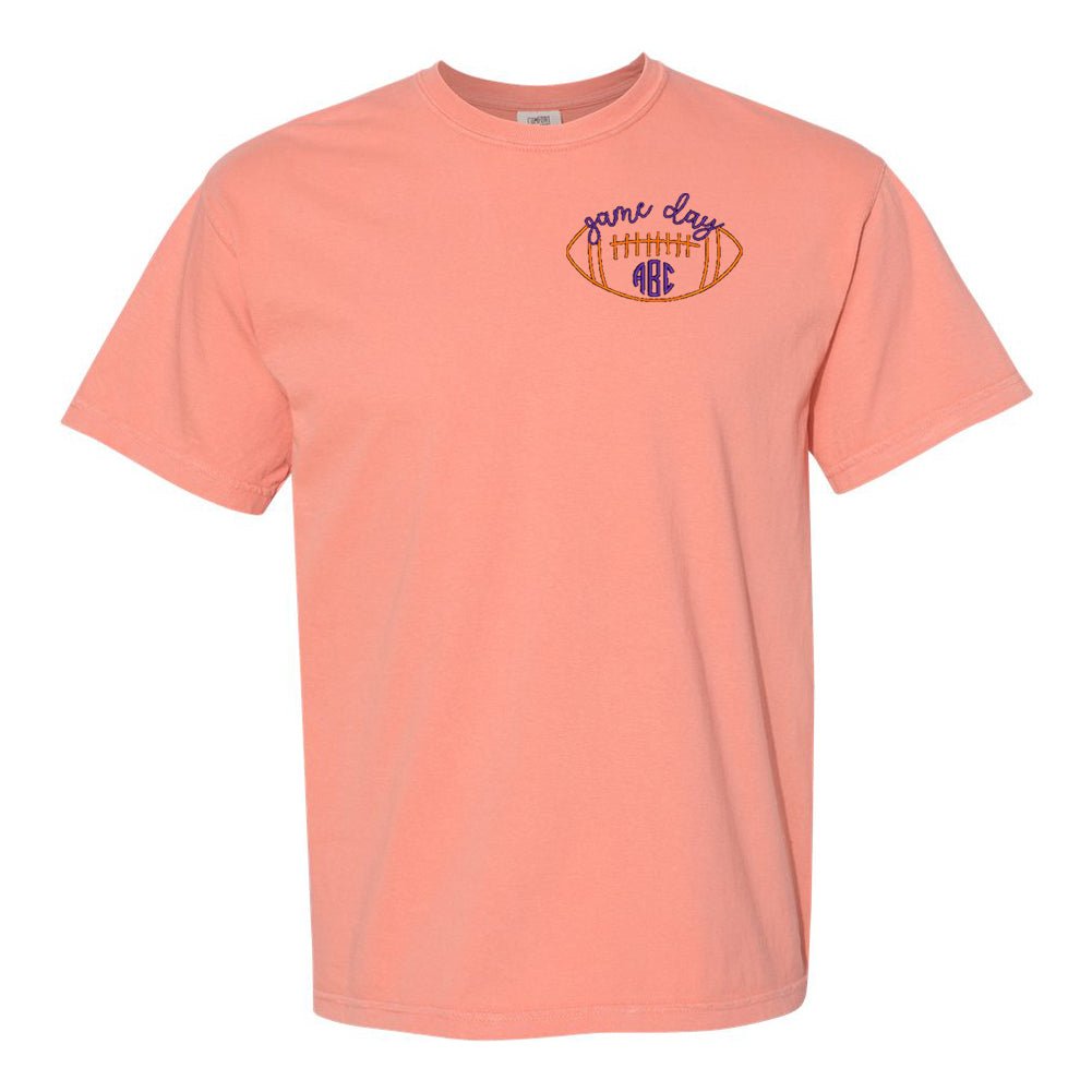 Monogrammed Football Game Day T-Shirt
