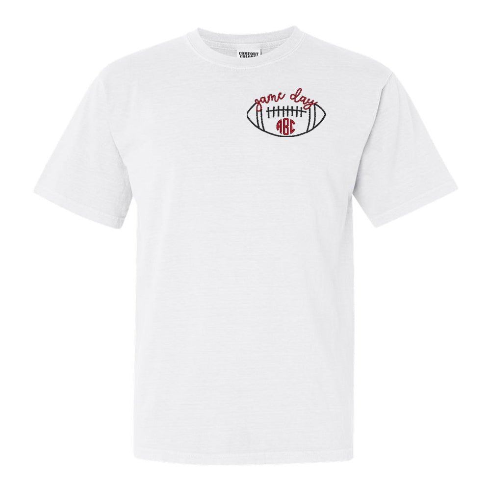 Monogrammed Football Game Day T-Shirt