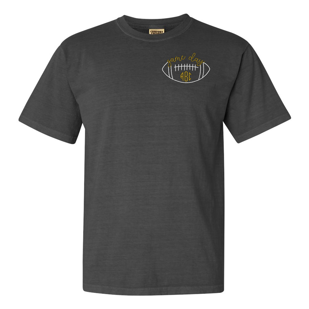Monogrammed Football Game Day T-Shirt