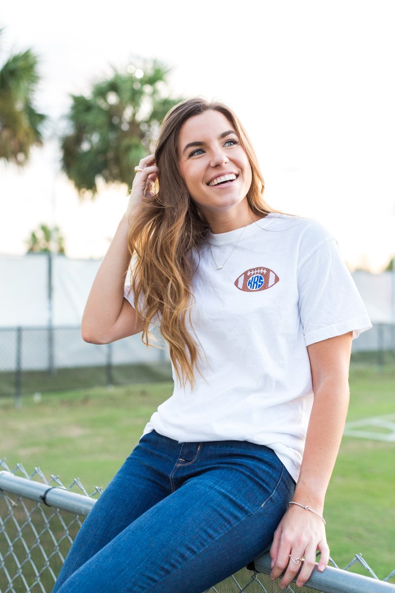 Monogrammed Football T-Shirt