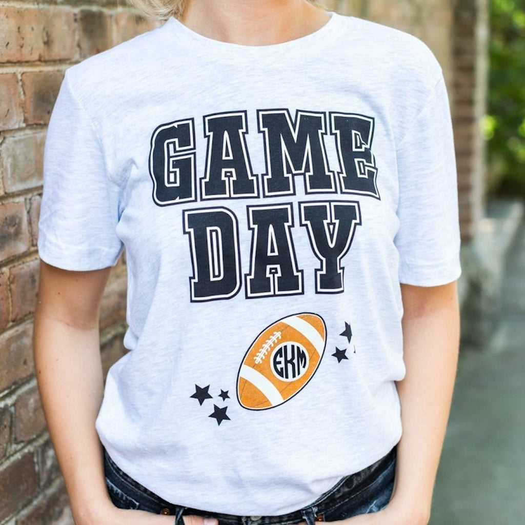 Monogrammed 'Game Day' Basic T-Shirt