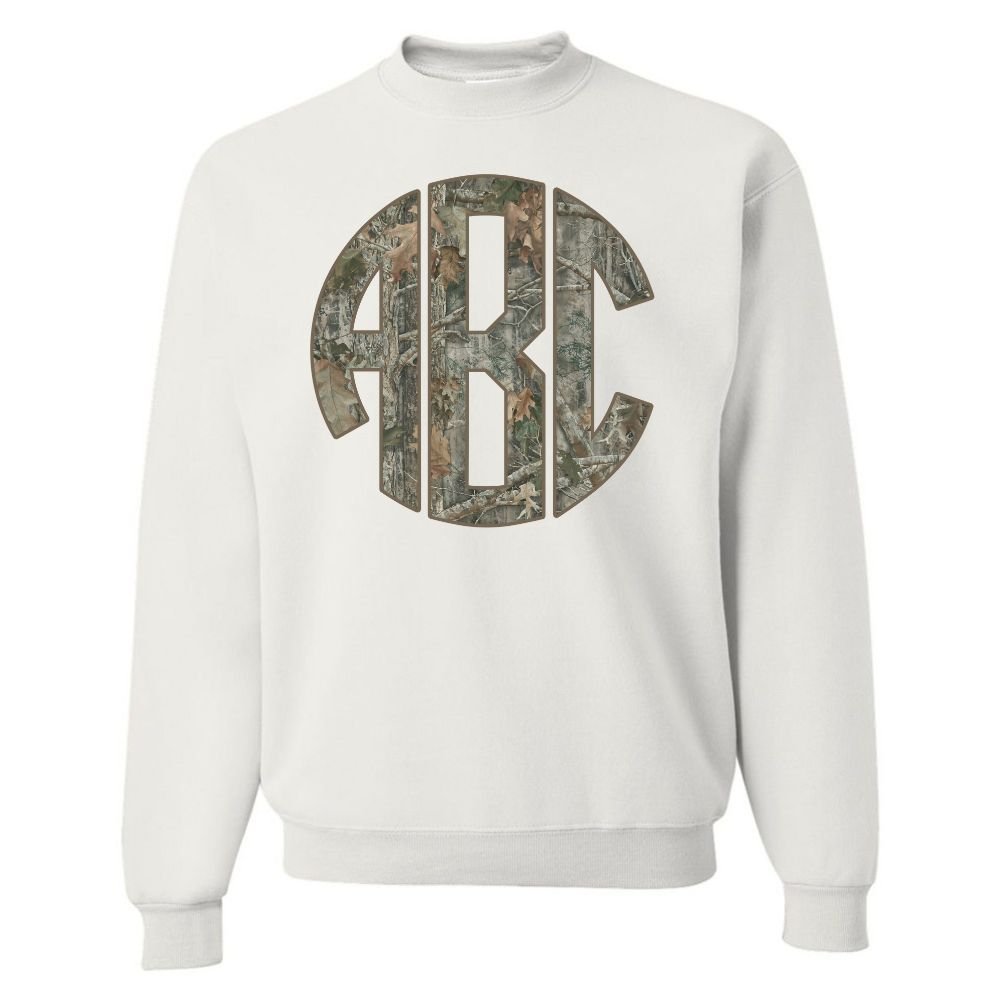 Monogrammed 'RealTree Camo' Big Print Crewneck Sweatshirt