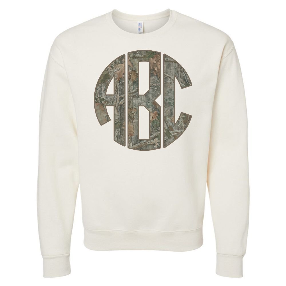 Monogrammed 'RealTree Camo' Big Print Crewneck Sweatshirt