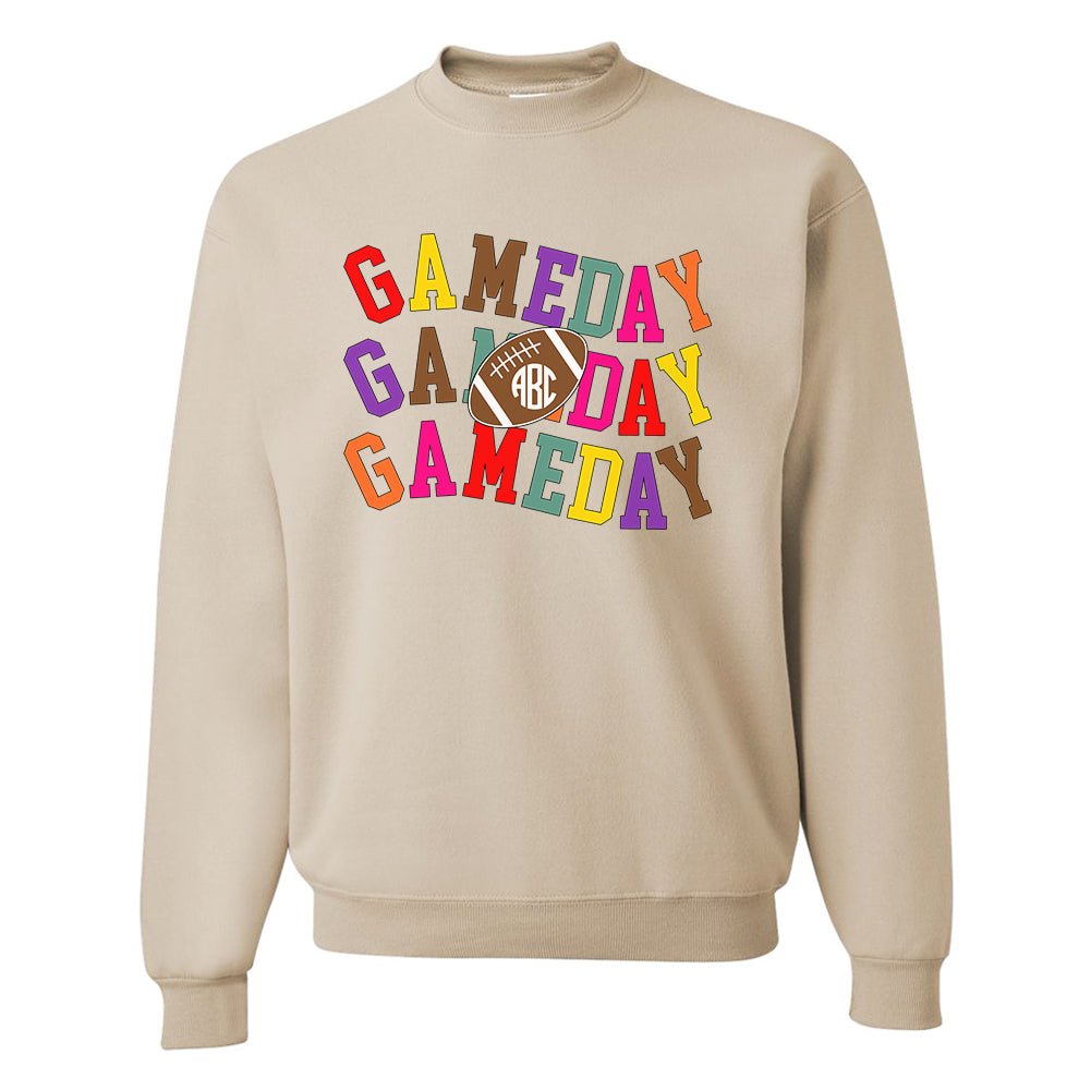 Monogrammed 'Retro Game Day' Crewneck Sweatshirt