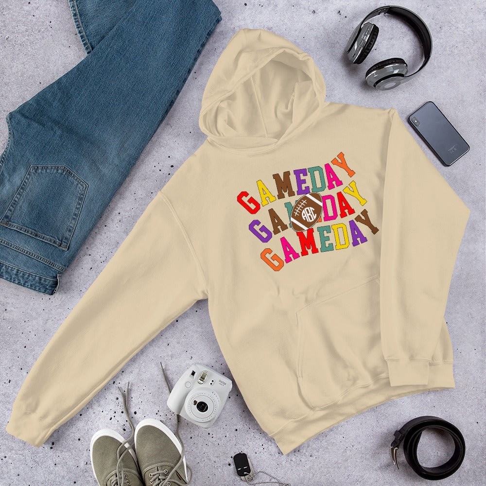 Monogrammed 'Retro Game Day' Hoodie
